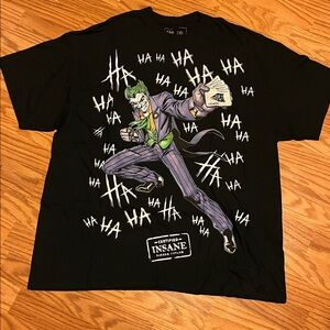 DC BATMAN Joker Graphic T-Shirt Men Size 2XL Black NWOT